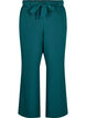 Loose trousers with high waist and tie belt, Green, Packshot image number 0