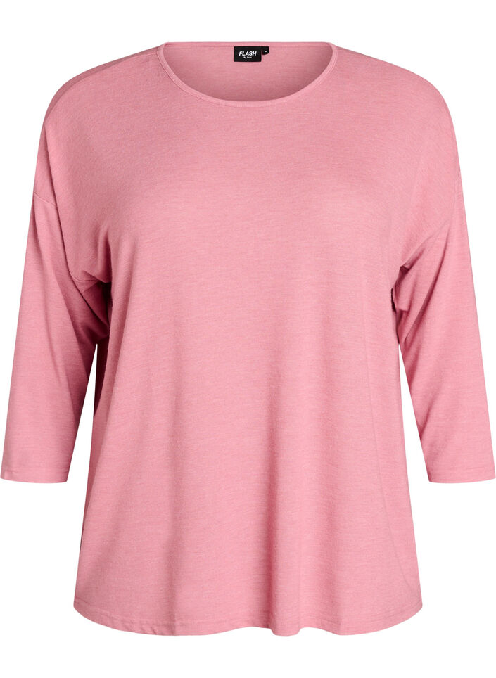 Jersey blouse with 3/4 sleeves, Red, Packshot image number 0