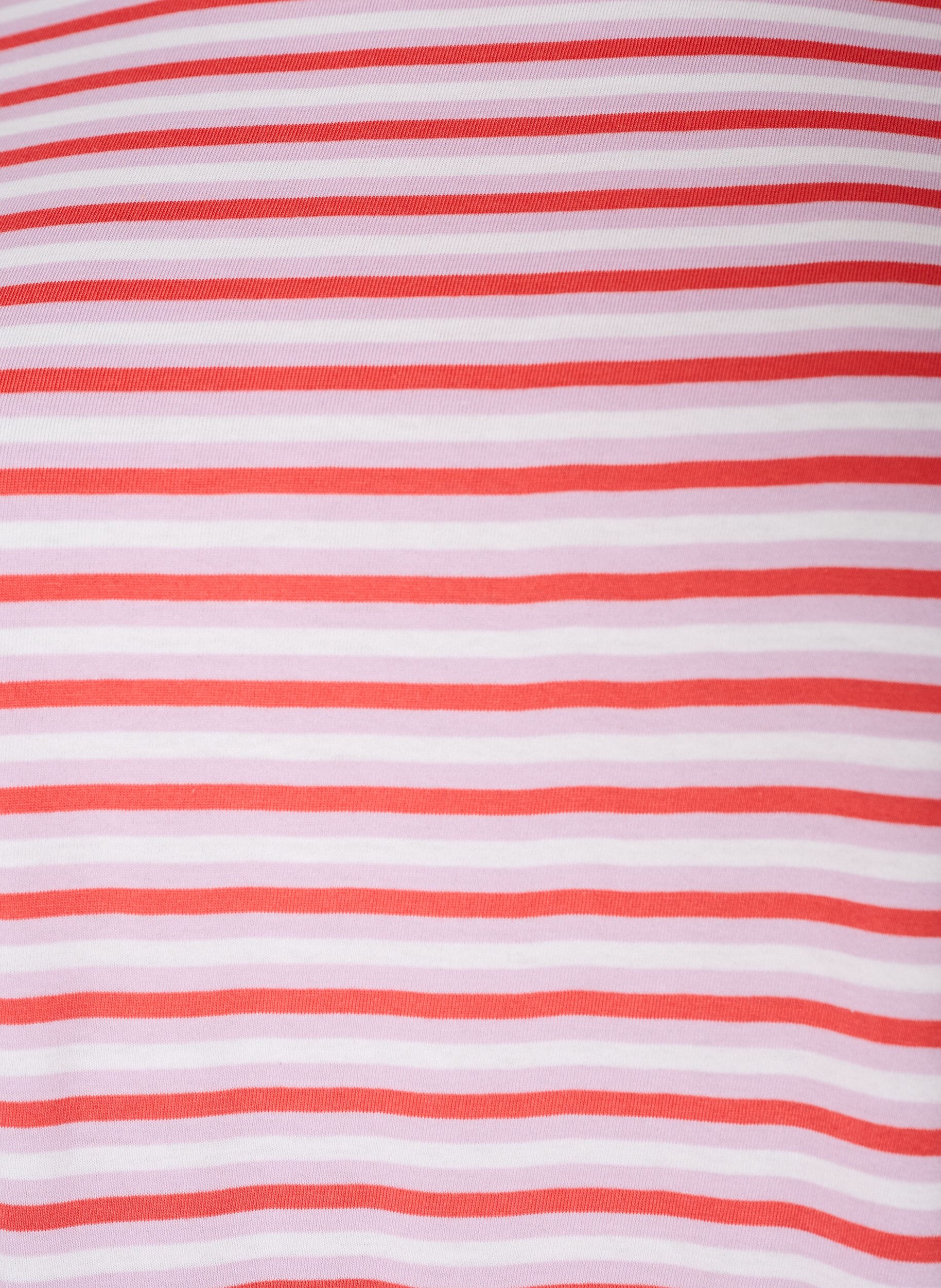 Zizzifashion Long oversized striped T-shirt in organic cotton, Purple, Packshot image number 2