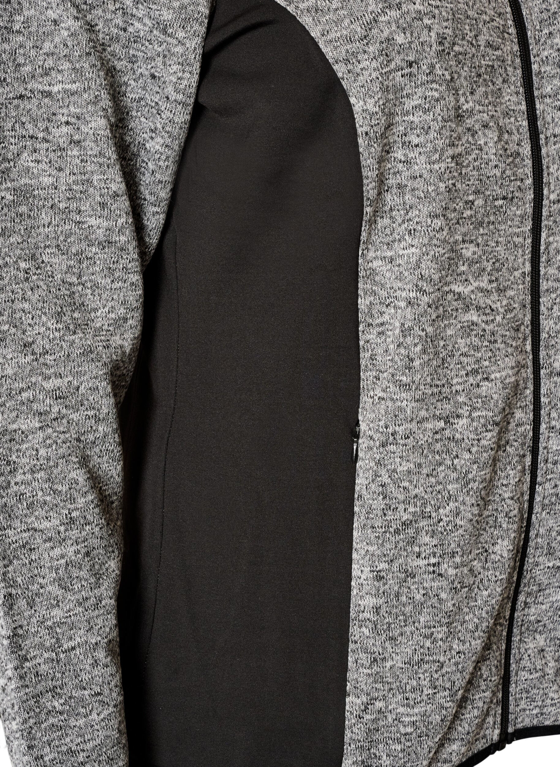 ZizzifashionTraining cardigan with contrast panels and a high collar, Dark Grey, Packshot image number 3