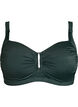 Padded bikini top with ring detail, Green, Packshot image number 0