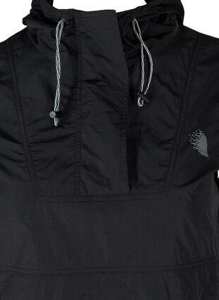 Anorak with a hood and pocket, Black, Packshot image number 2