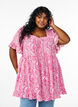 Tunic with ruffles and paisley print, Pink, Model image number 0