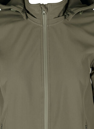Softshell jacket with removable hood, Bungee Cord , Packshot image number 2