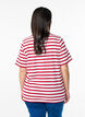 Striped T-shirt in organic cotton, Red, Model image number 2