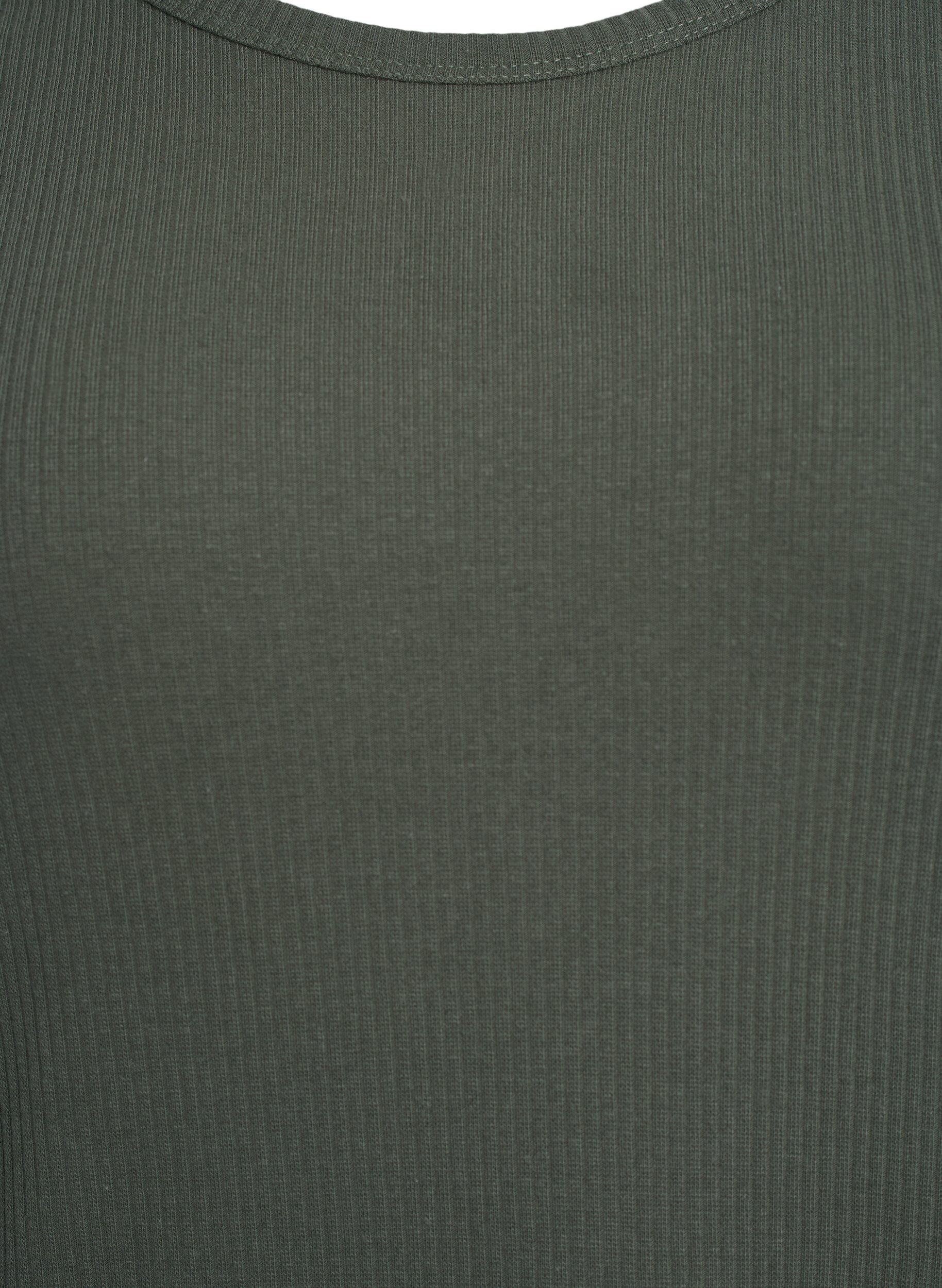 Zizzifashion Maxi dress in jersey with short sleeves, Green, Packshot image number 2