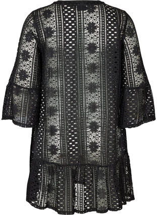 Short lace dress with buttons, Black, Packshot image number 1