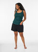 Top with print and lace edge, Green, Model image number 1