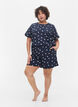 Short sleeved pyjama t-shirt in cotton, Navy Blazer AOP, Model image number 2