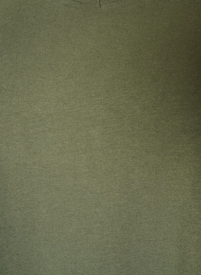 Solid-coloured basic cotton T-shirt, Green, Packshot image number 2
