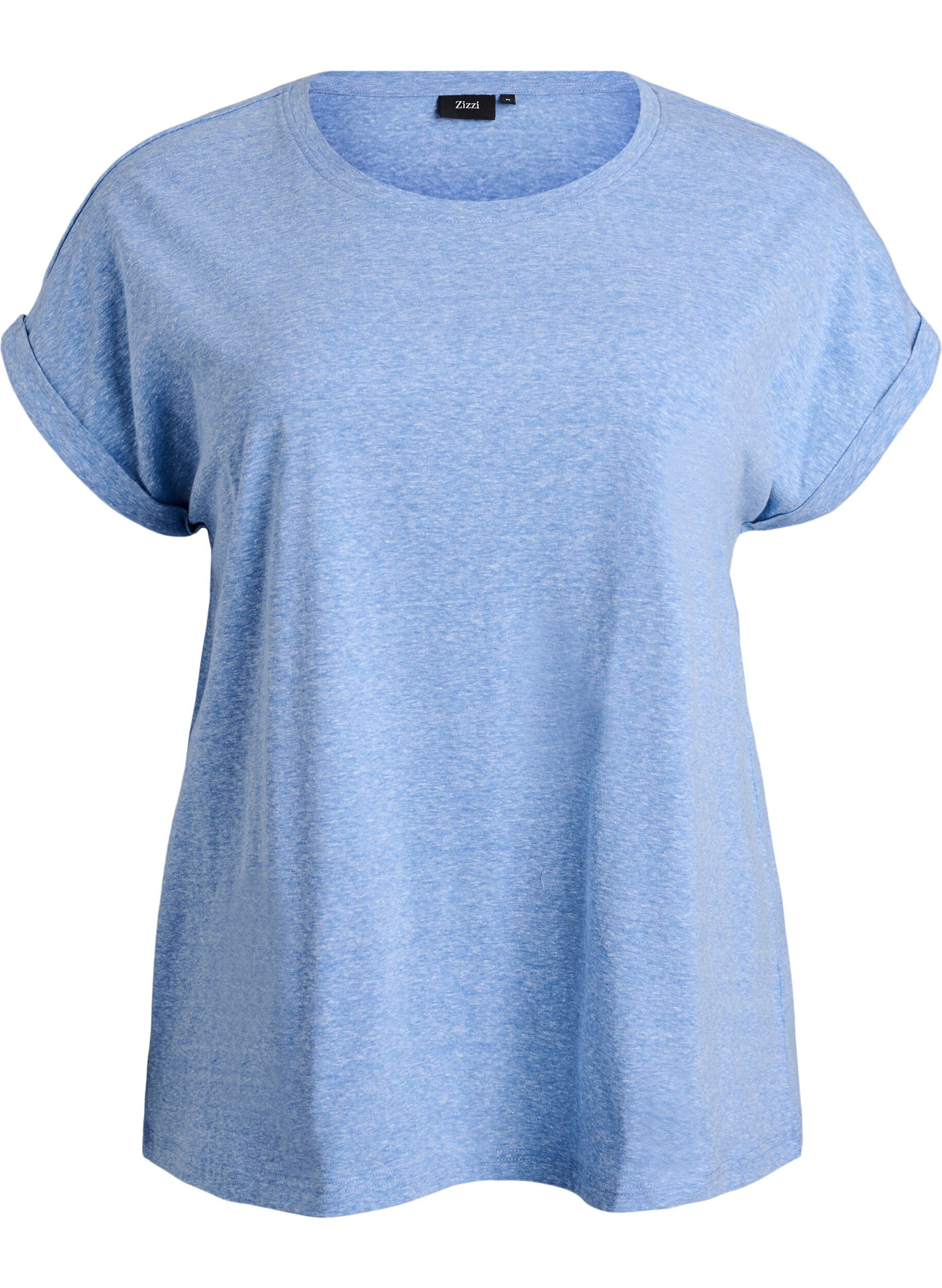 Melange t-shirt with short sleeves