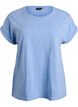 Melange t-shirt with short sleeves, Blue, Packshot image number 0