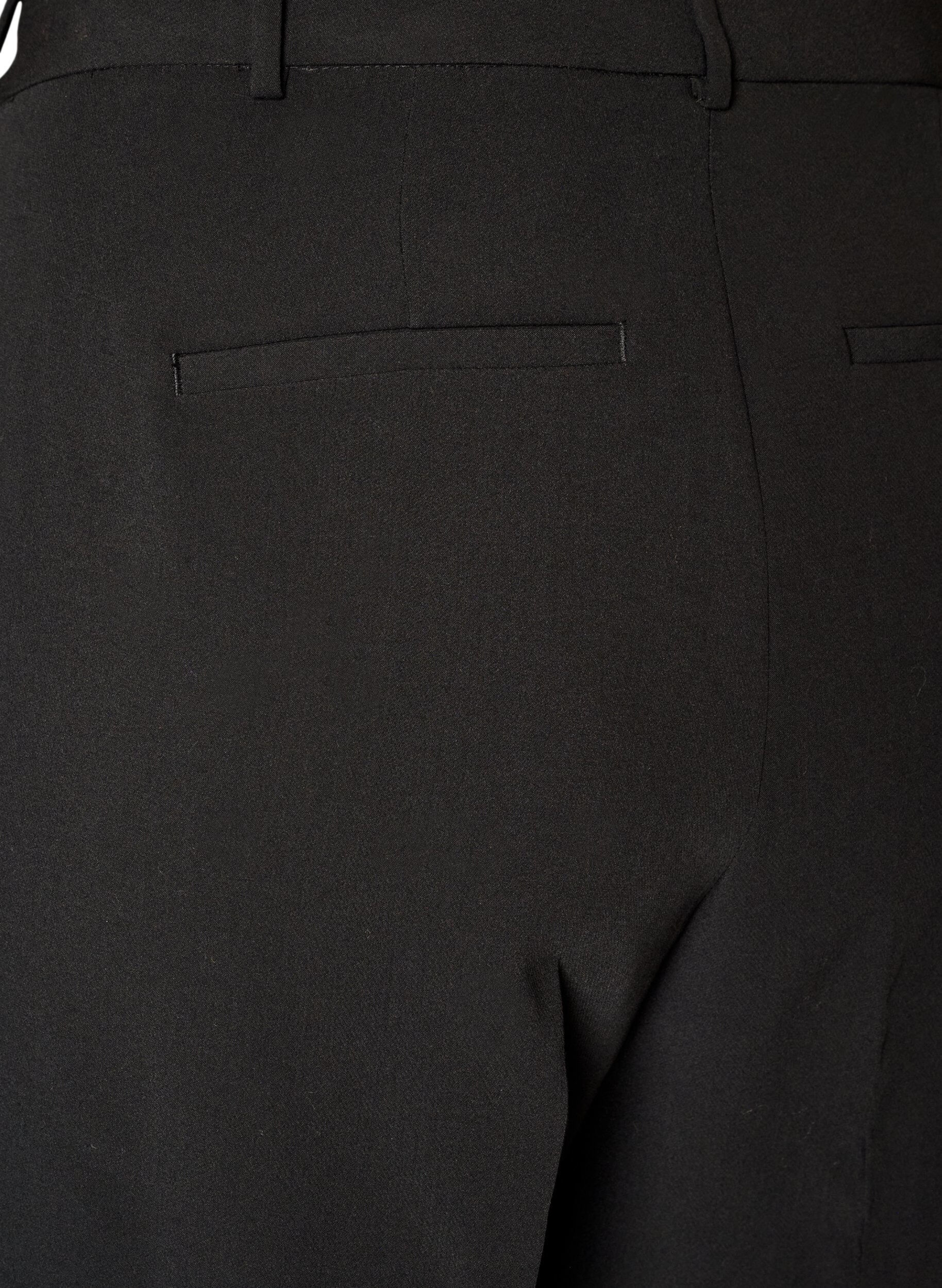 ZizzifashionTailored trousers with wide legs and high waist, Black, Packshot image number 3