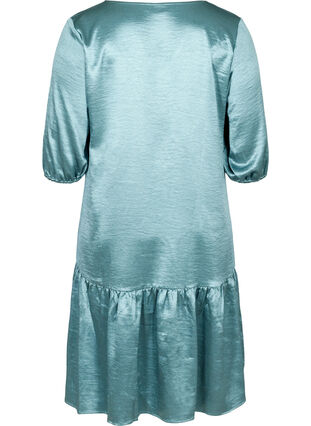 Shiny V-neck dress, North Atlantic Shine, Packshot image number 1