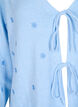 Knitted cardigan with tie details and embroidery, Cashmere Blue Comb, Packshot image number 2