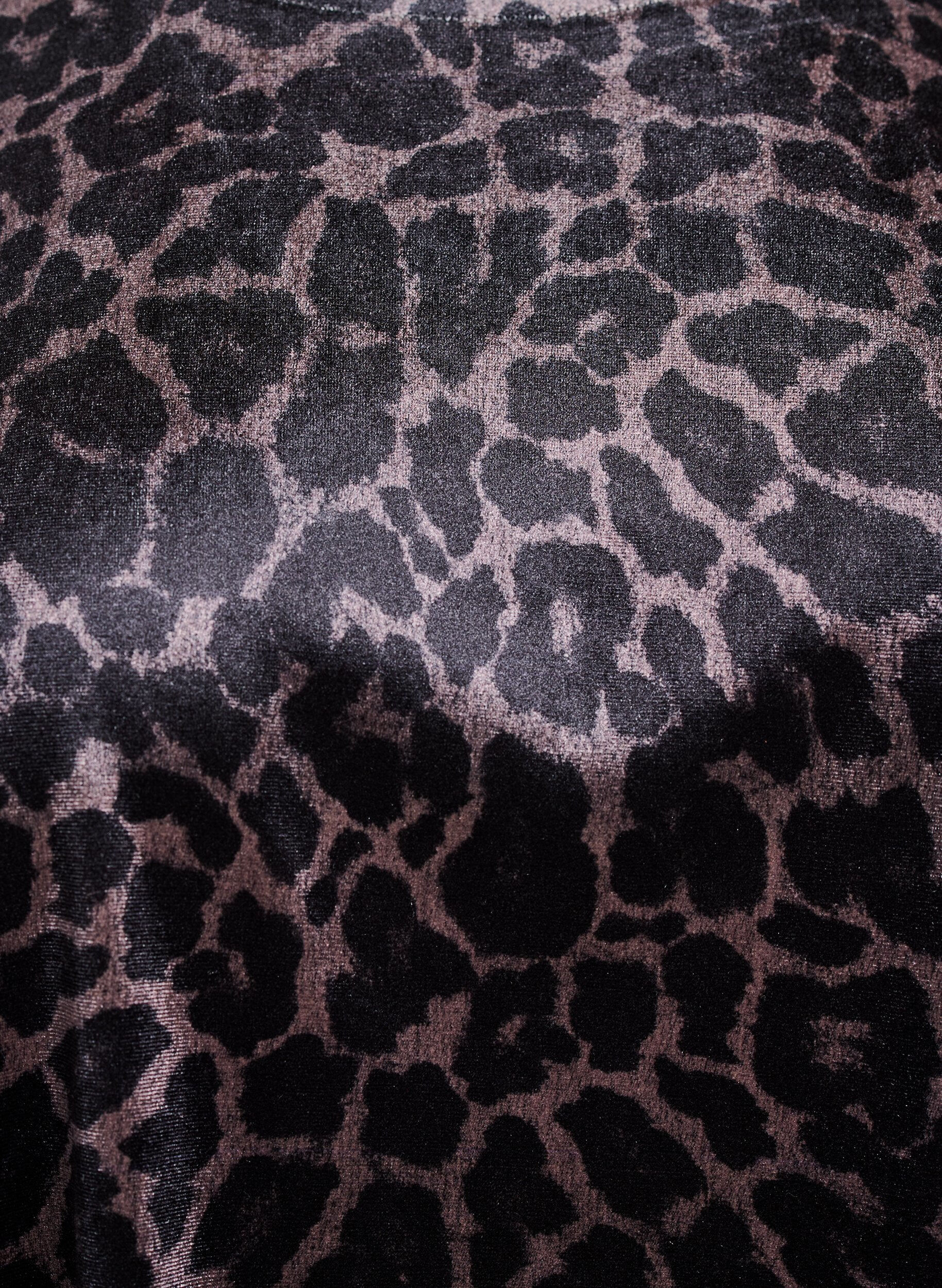 Zizzifashion Short-sleeved velour top, Brown, Packshot image number 2