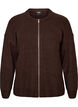 Knit cardigan with zip, Brown, Packshot image number 0