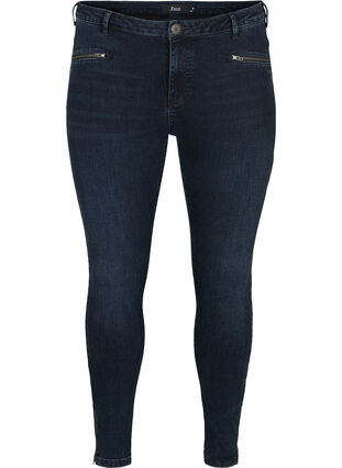 Slim fit cropped Emily jeans, Blue black denim, Packshot image number 0