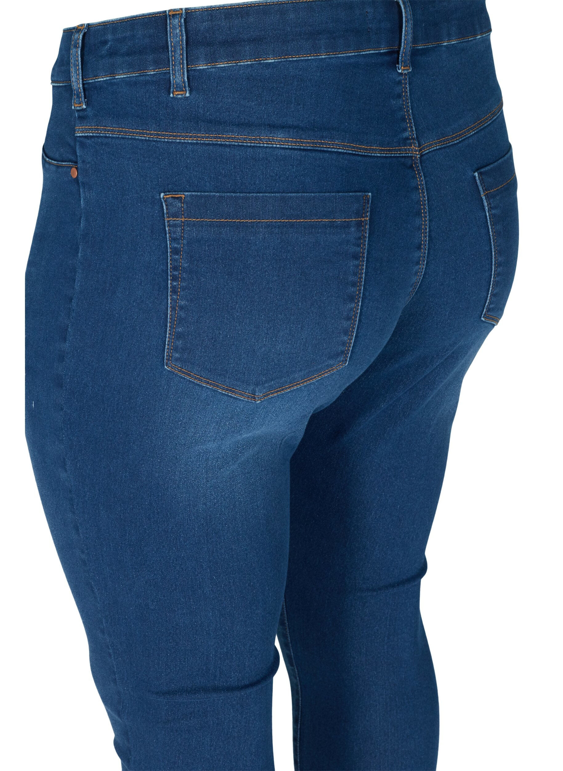 Zizzifashion Jeggings in cotton blend, Blue denim, Packshot image number 3