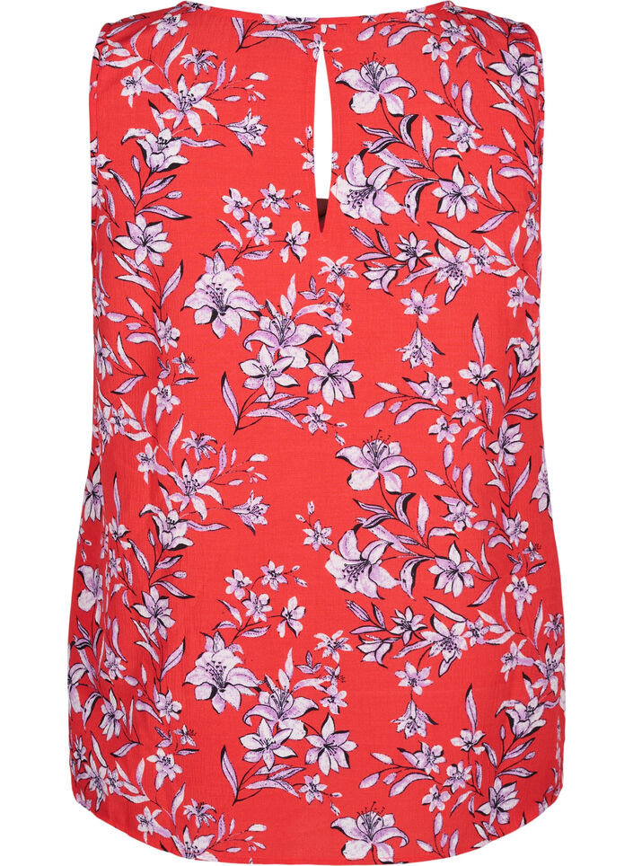 FLASH - Sleeveless top with print, Red, Packshot image number 1