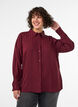 Shirt with textured stripes and glitter threads, Red, Model image number 0