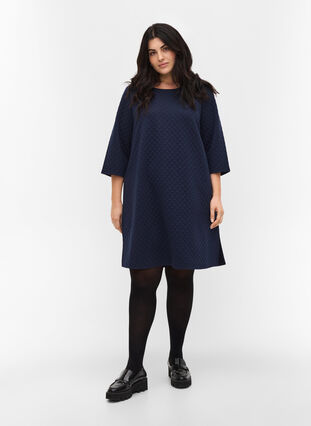Structured dress with 3/4 sleeves, Navy Blazer, Model image number 2