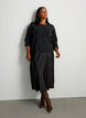 Satin midi skirt, Black, Model image number 0
