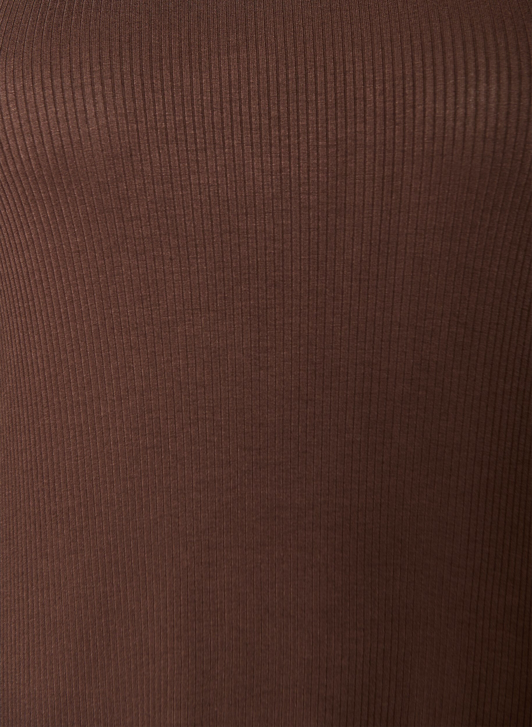 Zizzifashion Sleeveless ribbed dress in viscose, Brown, Packshot image number 2