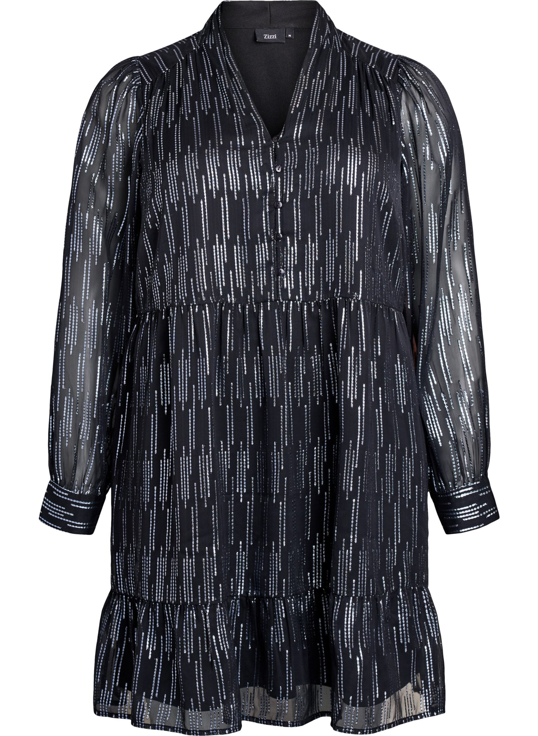 Short party dress with glitter pattern