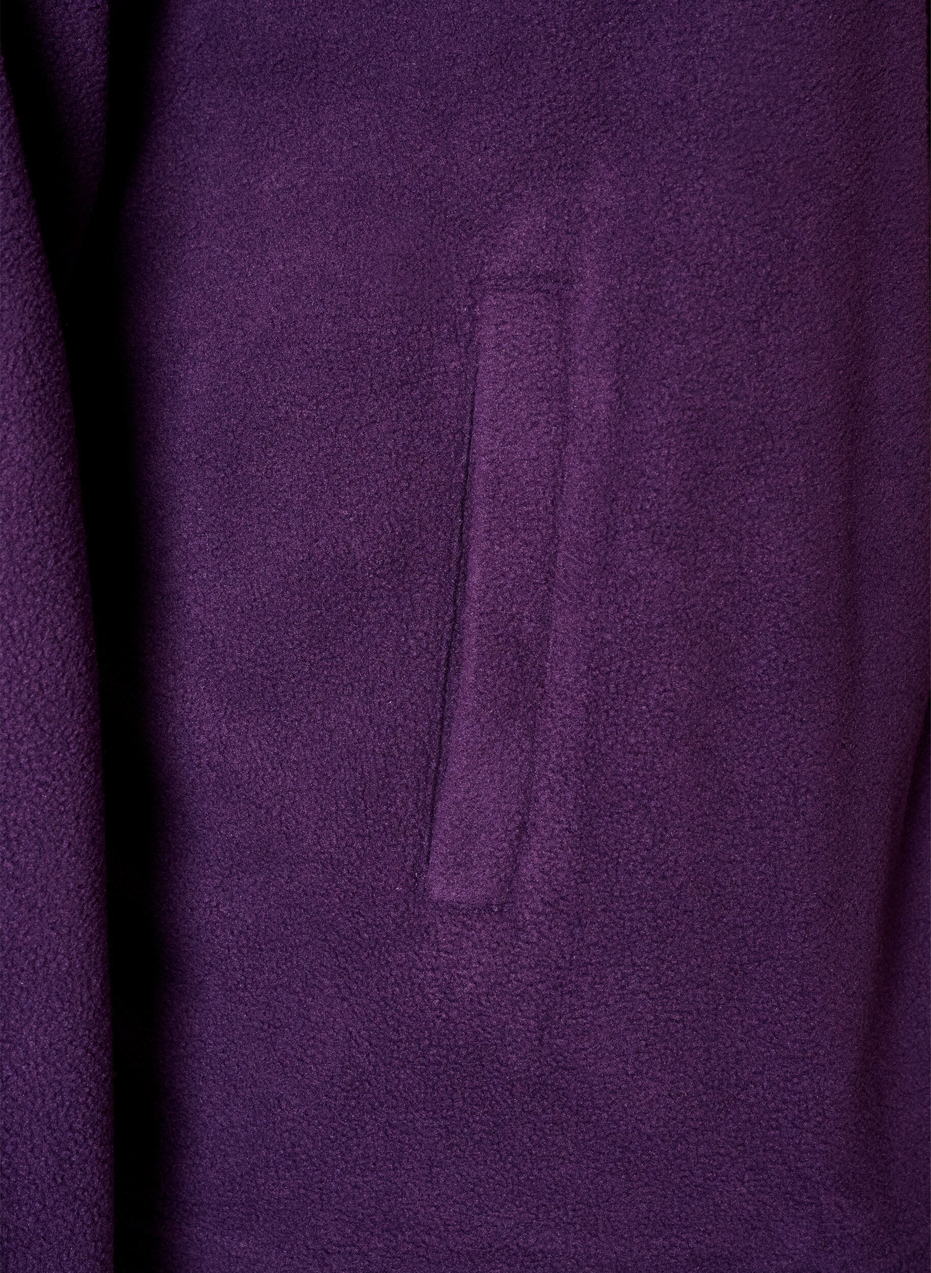 ZizzifashionFleece top with zipper and high collar, Purple, Packshot image number 3