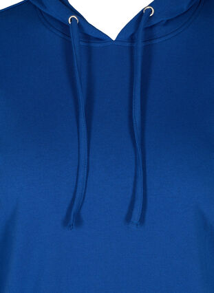 Sweatshirt with a hood and ribbed cuffs, Deep Blue , Packshot image number 2