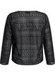 Cardigan with openwork pattern and tie strings, Black, Packshot image number 1