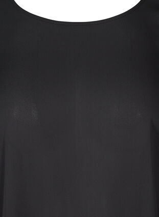 Long-sleeved plisse blouse, Black, Packshot image number 2