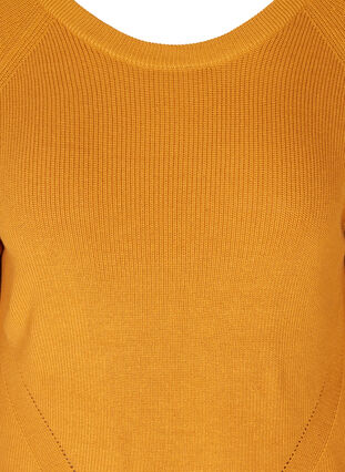 Knitted blouse with a round neckline, Spruce Yellow, Packshot image number 2
