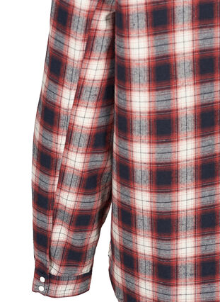 Checked shirt with chest pockets, Red checked, Packshot image number 3