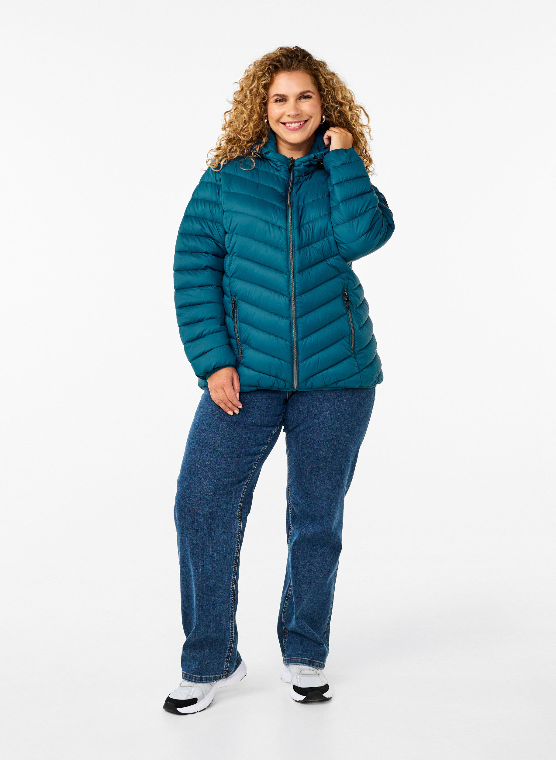 ZizzifashionLightweight jacket with hood, Petrol, Model image number 1