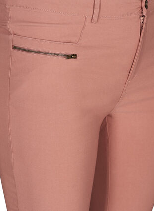 Close-fitting 3/4 trousers with zips, Old Rose, Packshot image number 2