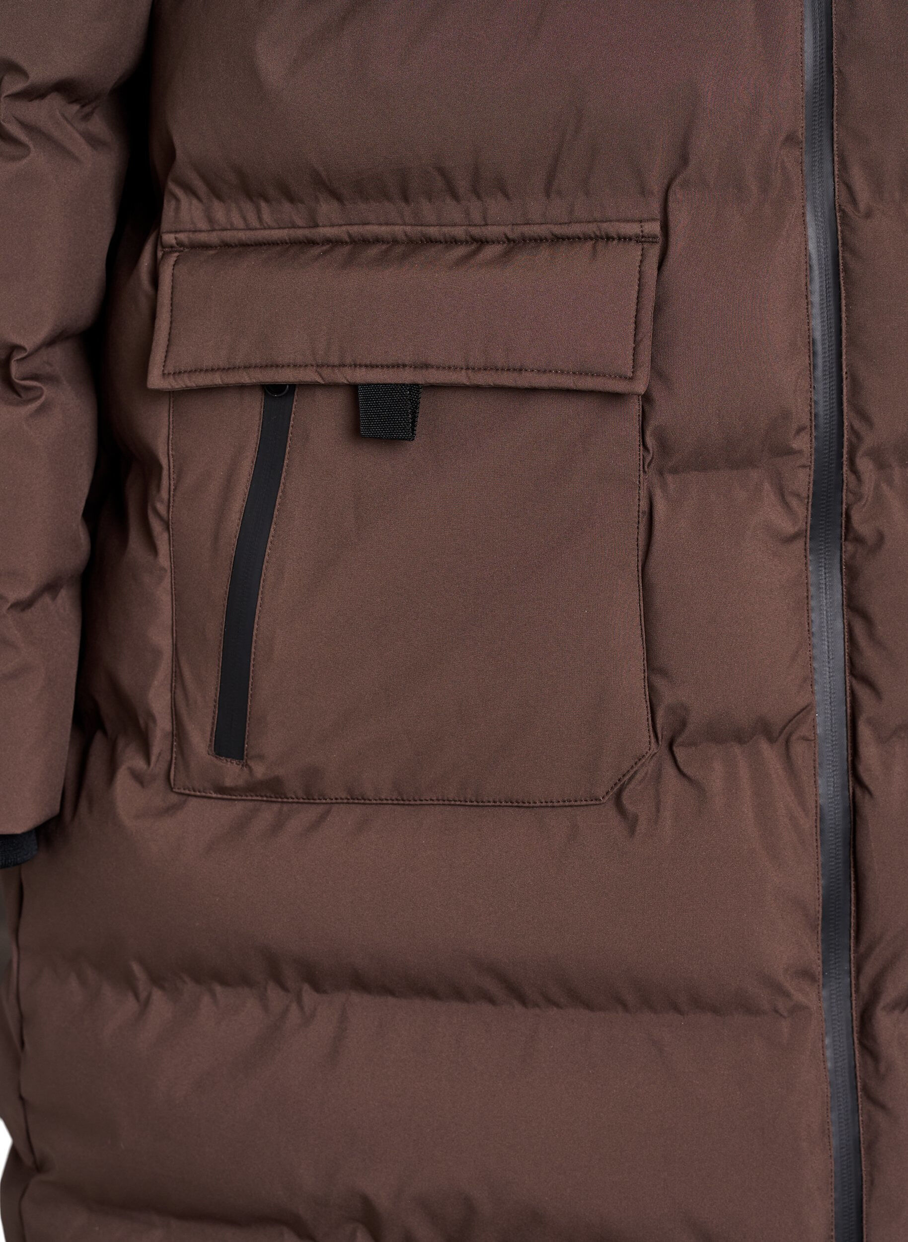 ZizzifashionPuffer coat with hood and pockets, Brown, Packshot image number 3