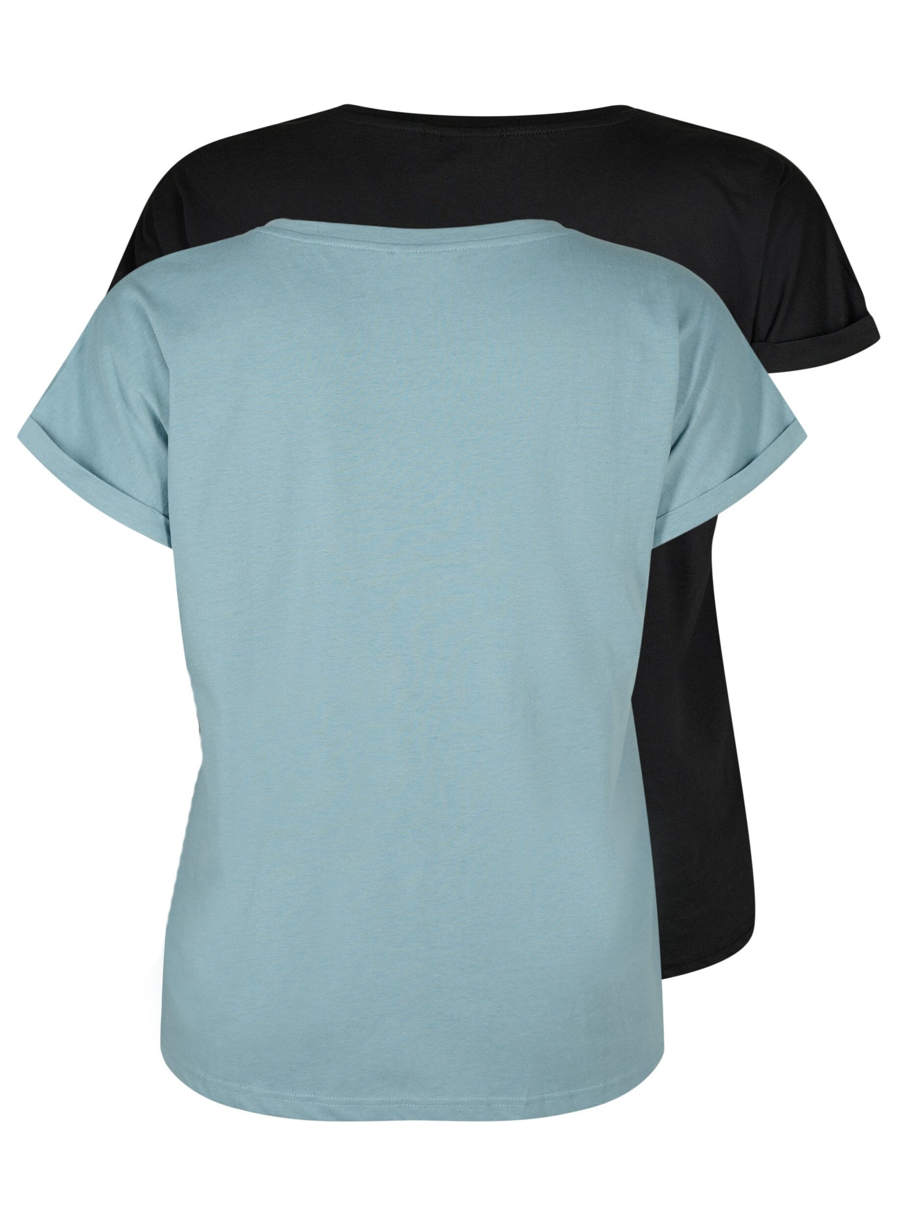 Zizzifashion2-pack short-sleeved t-shirts, Blue, Packshot image number 1