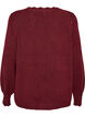 Knitted blouse with wavy edges, Red, Packshot image number 1