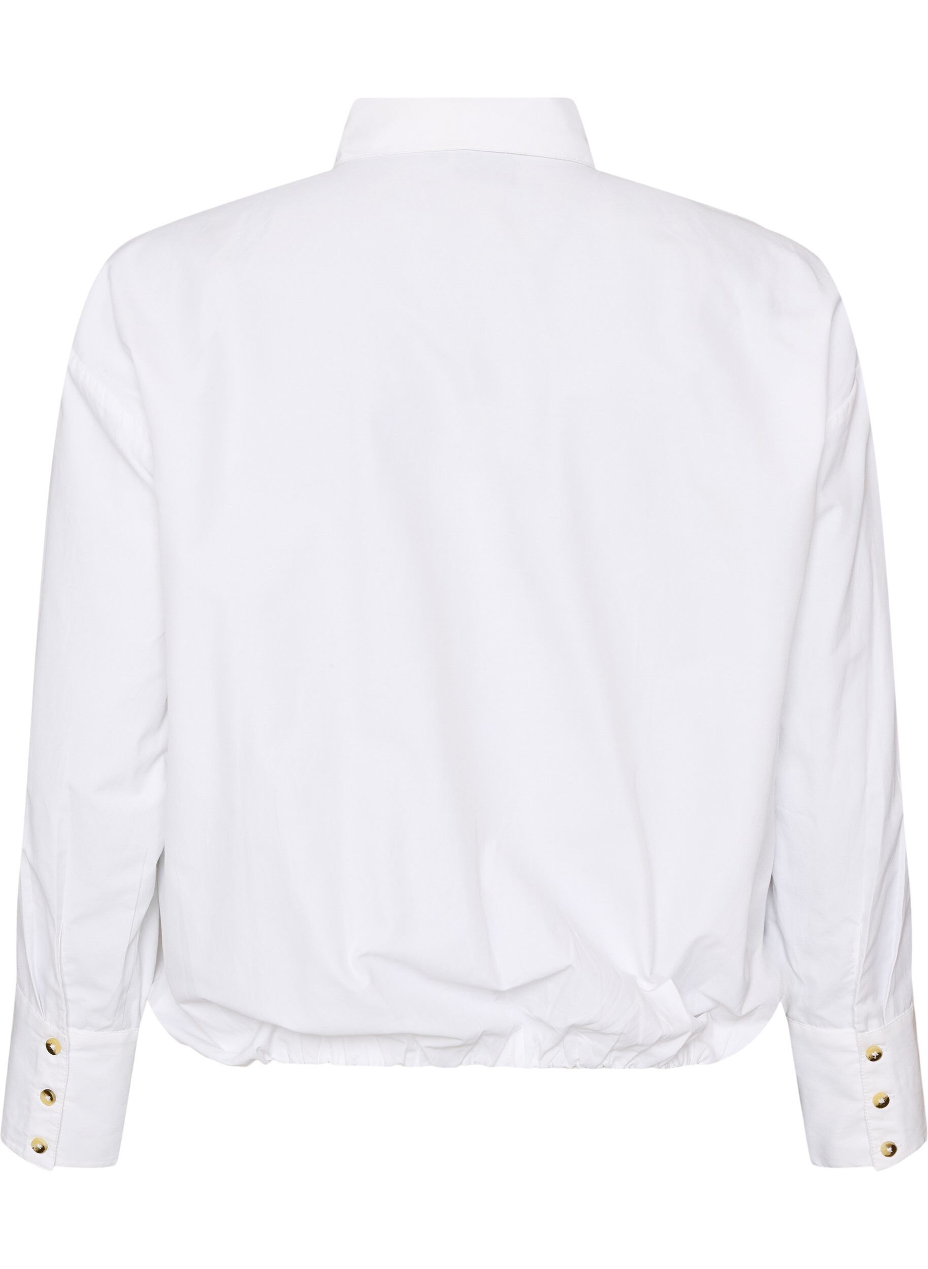 ZizzifashionShirt with chest pocket and balloon shape, White, Packshot image number 1