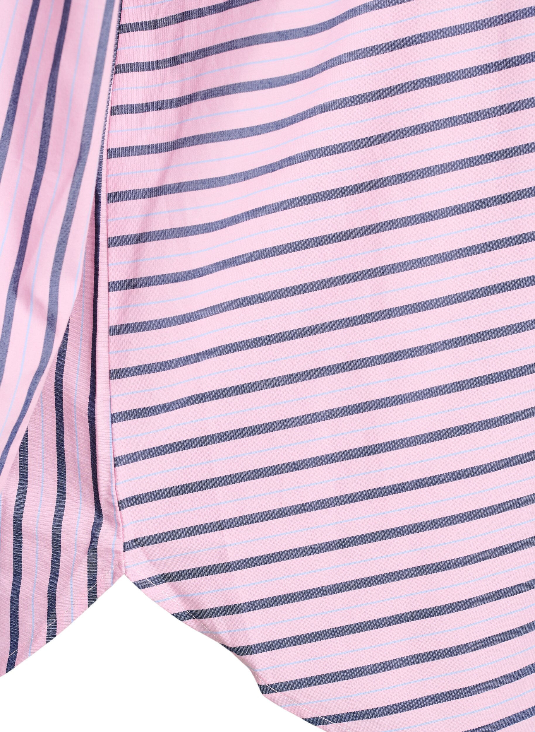 ZizzifashionStriped shirt with a classic collar and long sleeves, Pink, Packshot image number 3