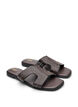 Flat sandals with studs, Brown, Packshot image number 1