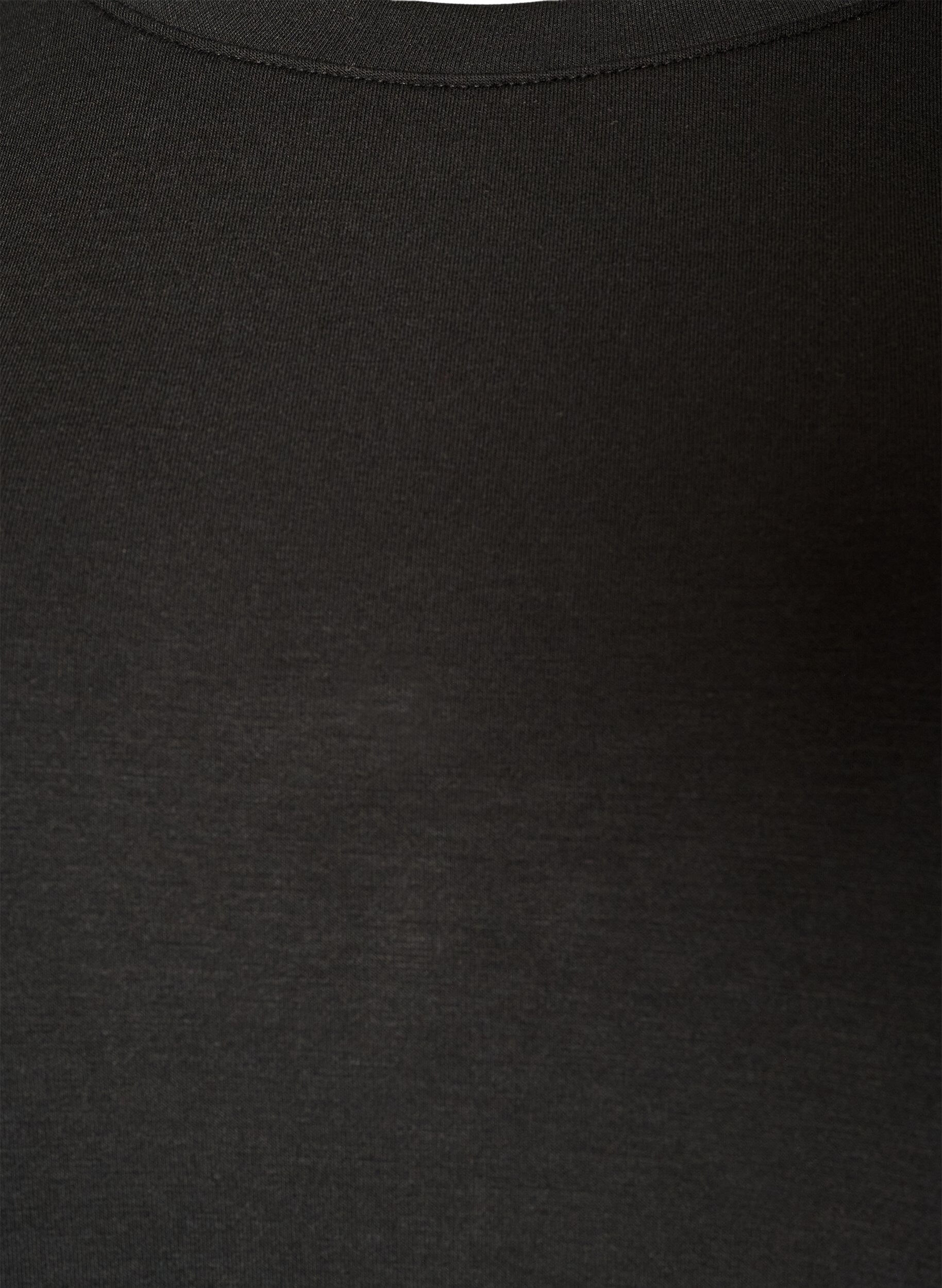 ZizzifashionLong-sleeved jersey blouse with a round neck, Black, Packshot image number 2