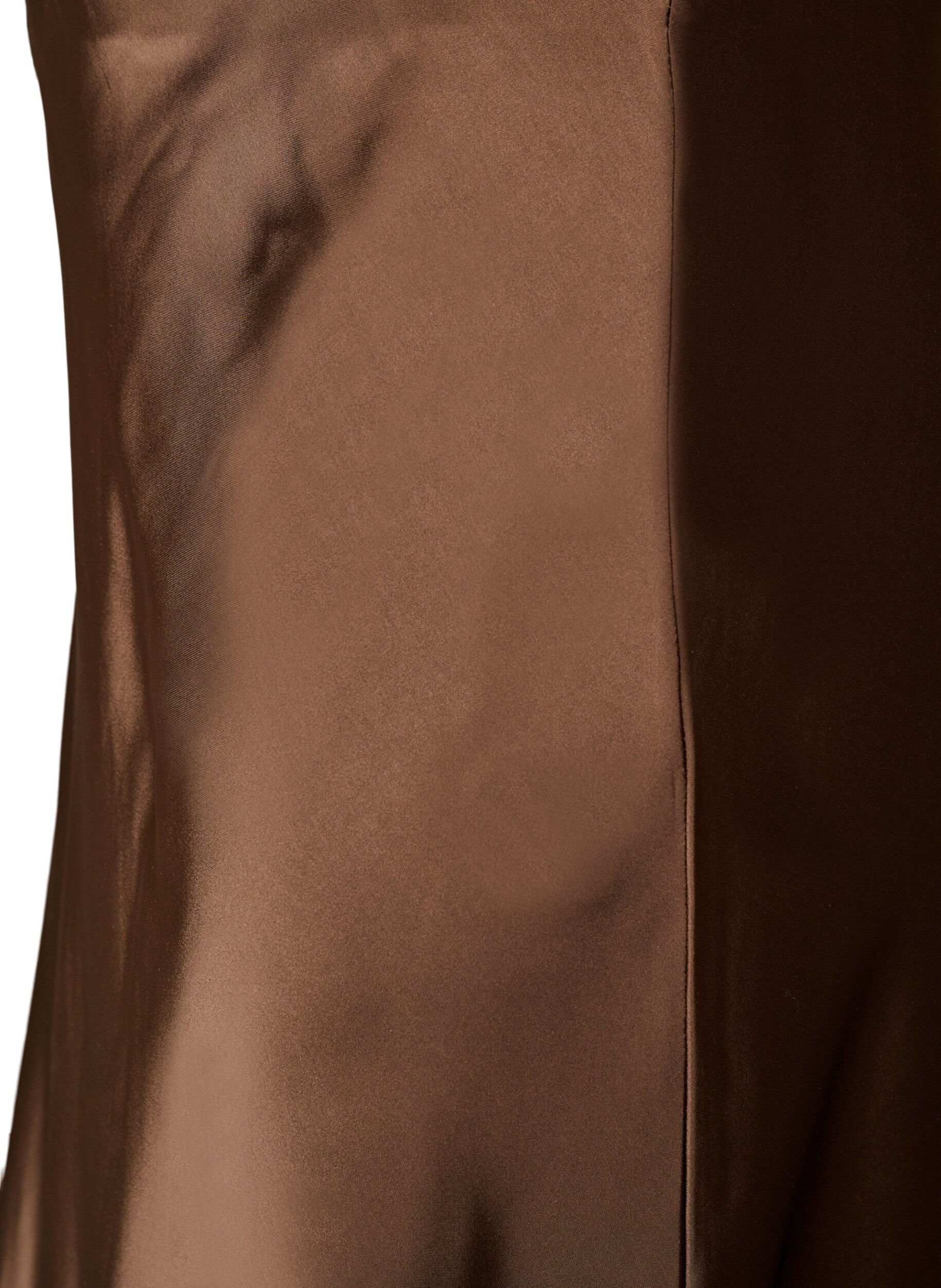 ZizzifashionSatin midi skirt, Brown, Packshot image number 2