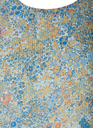 Plisse dress with floral print, Light Blue Multi AOP, Packshot image number 2