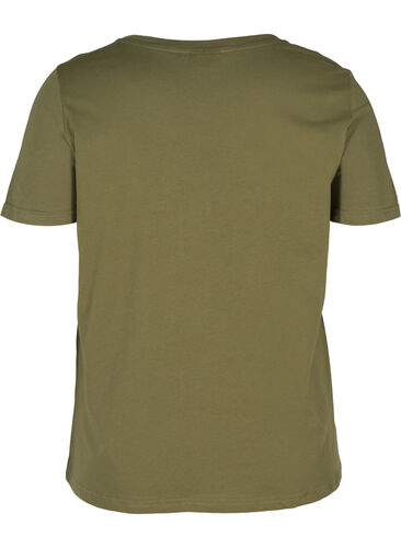 Cotton t-shirt with print, Ivy Green NINE, Packshot image number 1