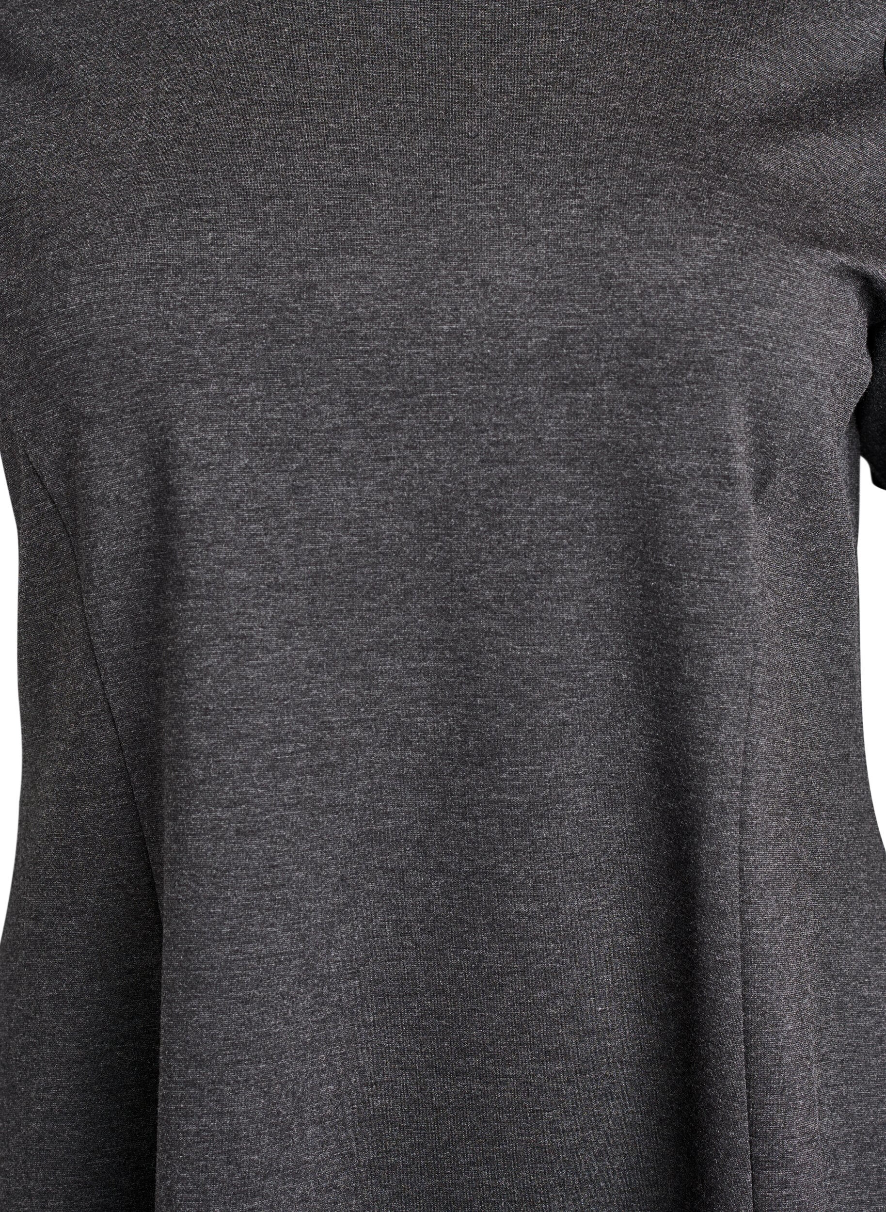 ZizzifashionShort A-line jersey dress, Dark Grey, Packshot image number 2