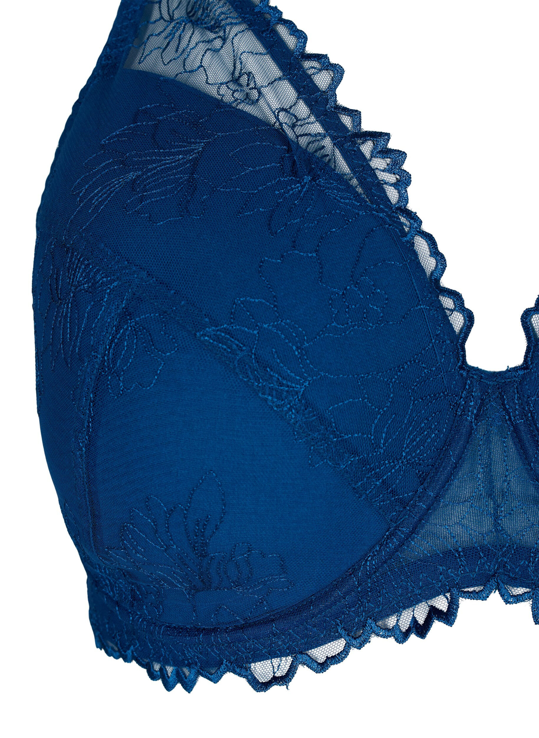Zizzifashion Lace bra with underwire and padding, Blue Opal, Packshot image number 2