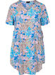 Patterned dress with drawstring details, Blue Rose Flower, Packshot image number 0